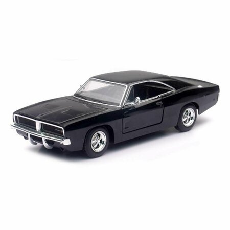 NEW-RAY TOYS 1969 Dodge Charger RT, Black 71893B